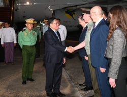 Myanmar Delegation Led by Senior General Min Aung Hlaing Returns Home Myanmar Delegation Led by Senior General Min Aung Hlaing Returns Home